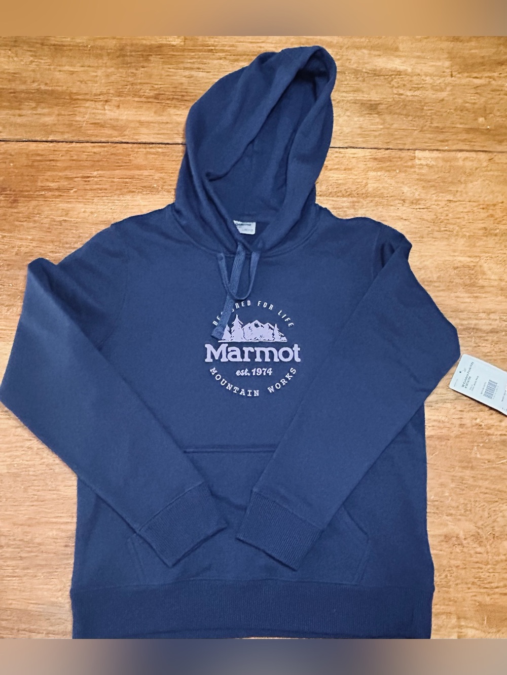 Marmot Women’s Arctic Navy Crewneck Hoodie with Logo